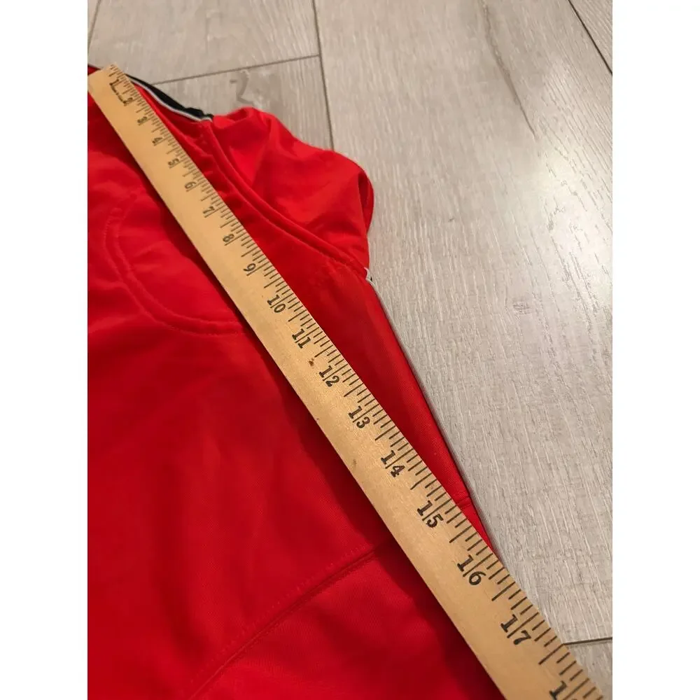 Converse All Star Boys Track Jacket Red Full Zip Logo Patch Size L (12-13 Yrs)